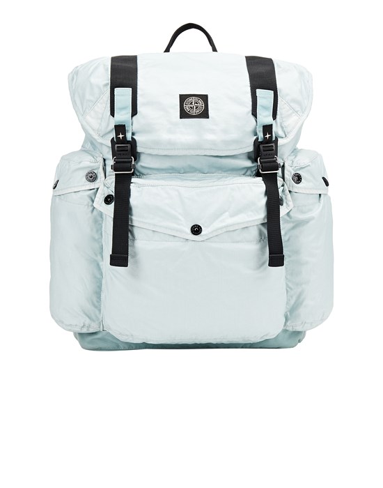 Sold out - STONE ISLAND 90370 MUSSOLA GOMMATA CANVAS Backpack Man Pearl Gray