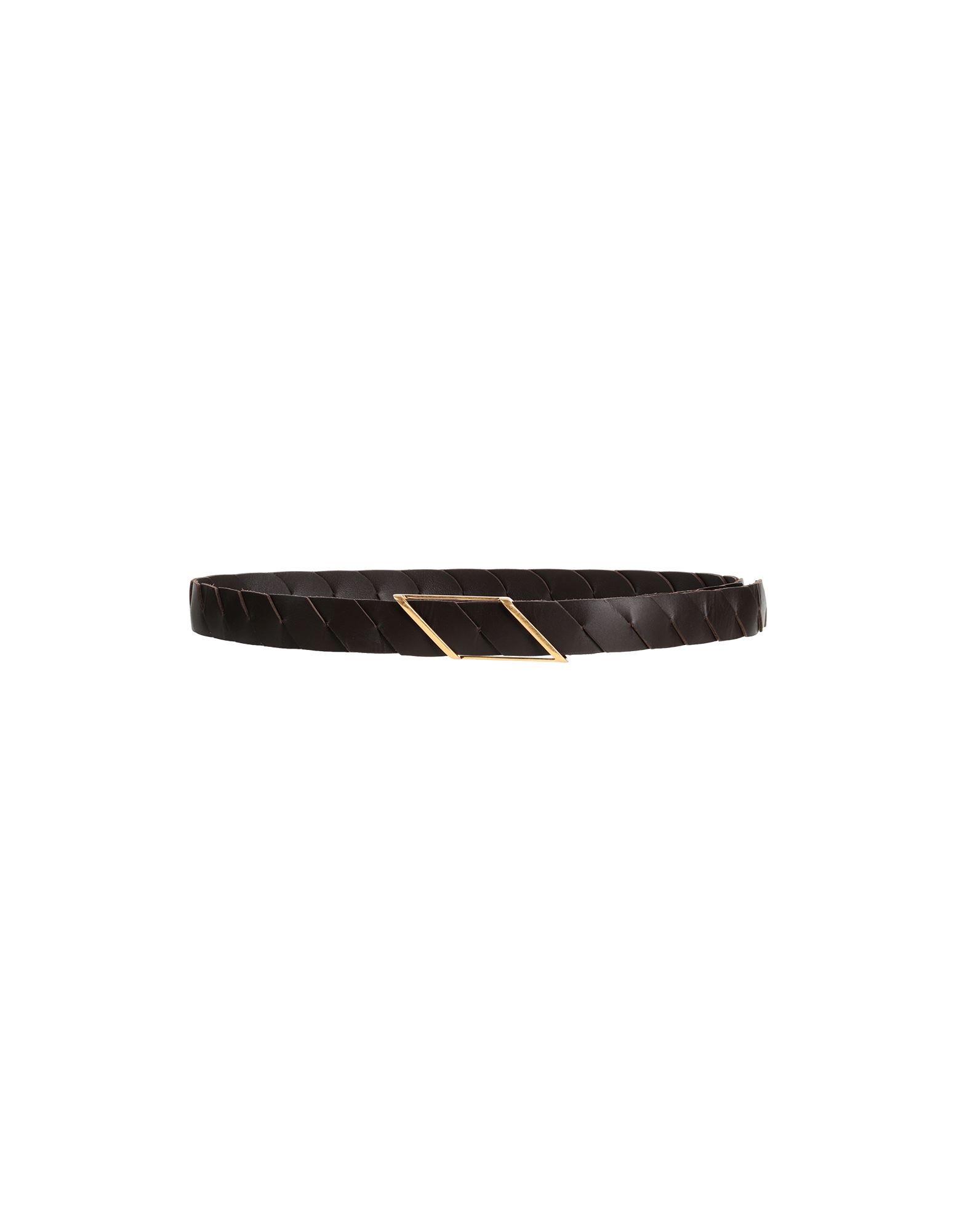 Bottega Veneta Regular Belts Leather In Dark Brown
