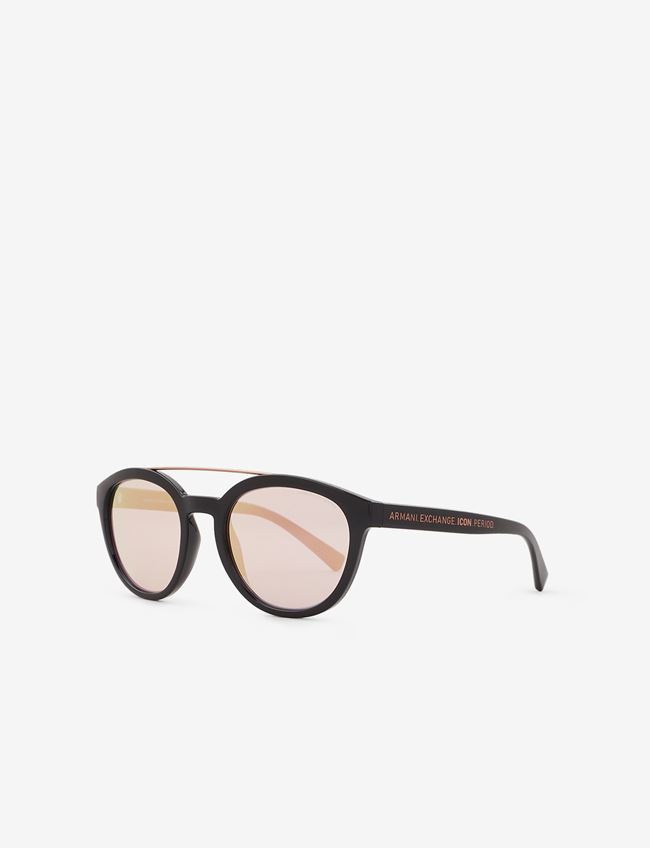 Armani Exchange Occhiale Da Sole Nero Diacetato Di Cellulosa