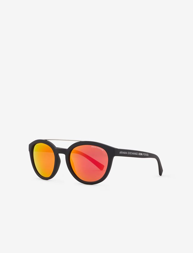 Armani Exchange Occhiale Da Sole Nero Diacetato Di Cellulosa