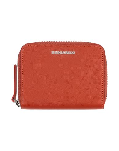 Dsquared2 Man Wallet Rust Size - Soft Leather In Orange