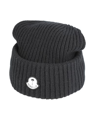 Moncler Genius Wool Ribbed Beanie Hat In Black