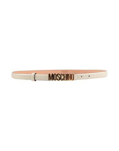 Moschino Couture Woman Belt Cream Size 8 Soft Leather In White