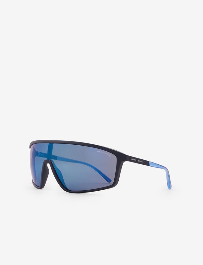 Armani Exchange Occhiale Da Sole Blu Scuro Diacetato Di Cellulosa