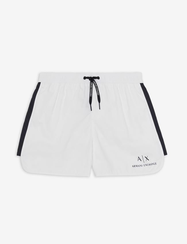 Armani Exchange Costume Da Bagno Bianco Poliestere