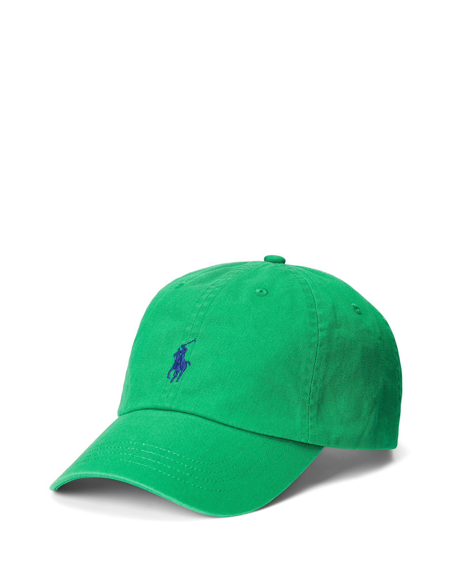 Polo Ralph Lauren Cotton Chino Ball Cap Man Hat Green Size Onesize Cotton