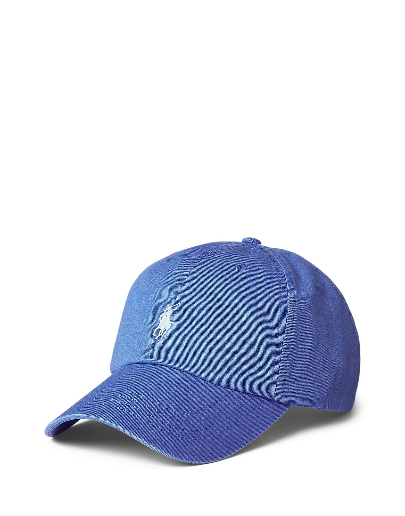 Shop Polo Ralph Lauren Cotton Chino Ball Cap Man Hat Blue Size Onesize Cotton