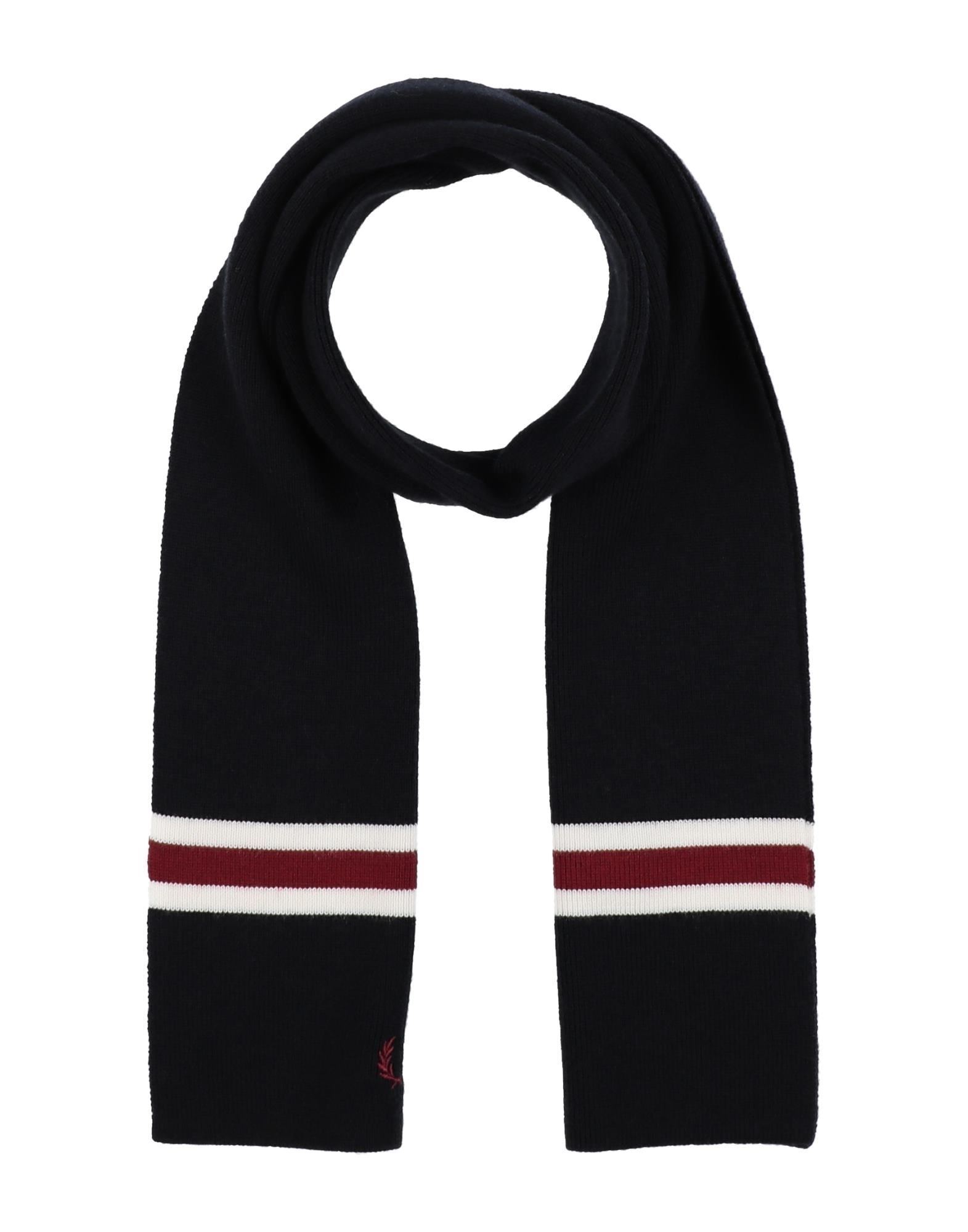 FRED PERRY FRED PERRY MAN SCARF MIDNIGHT BLUE SIZE - WOOL 
