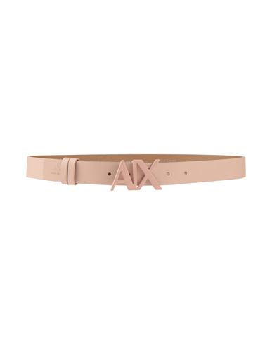 Armani Exchange Woman Belt Pink Size 38 Bovine Leather