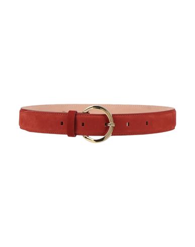 Maison Boinet Woman Belt Brick Red Size 28 Cowhide