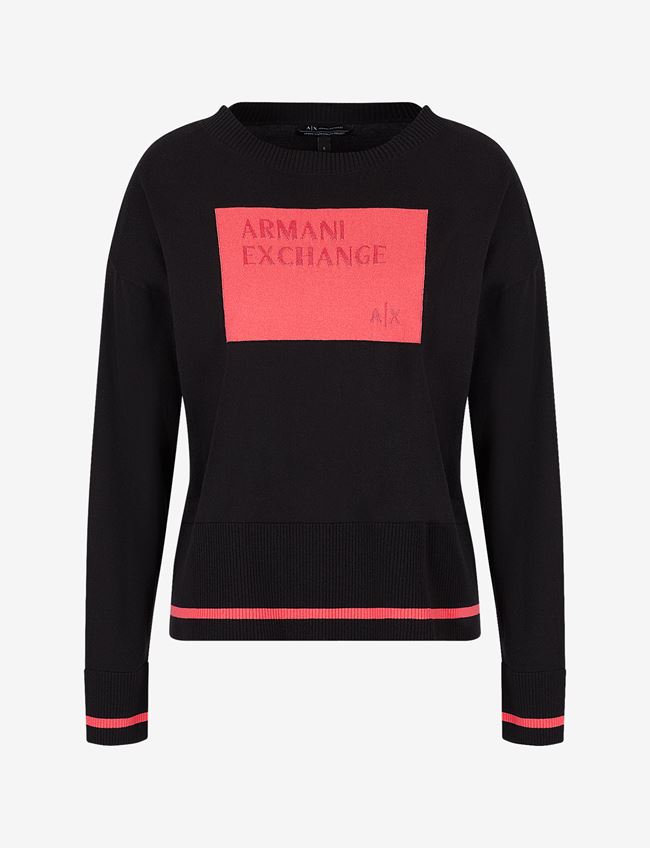 Armani Exchange Maglia Girocollo Nero Cotone