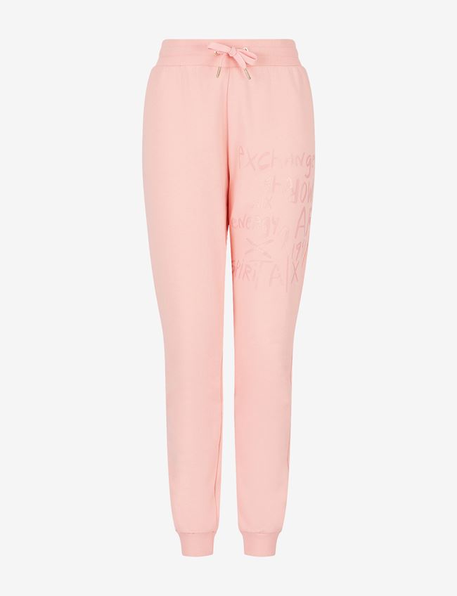Armani Exchange Pantalone Da Jogging Salmone Cotone