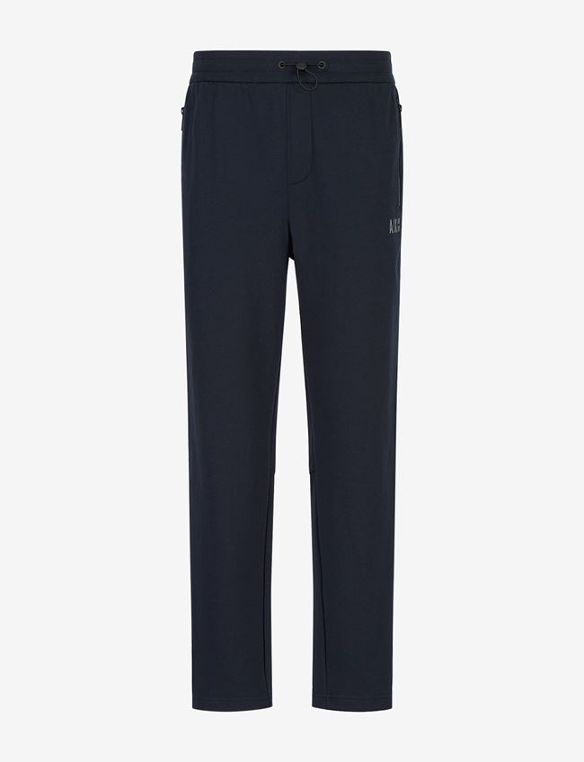 Armani Exchange Pantalone Da Jogging Blu Navy Cotone, Poliestere