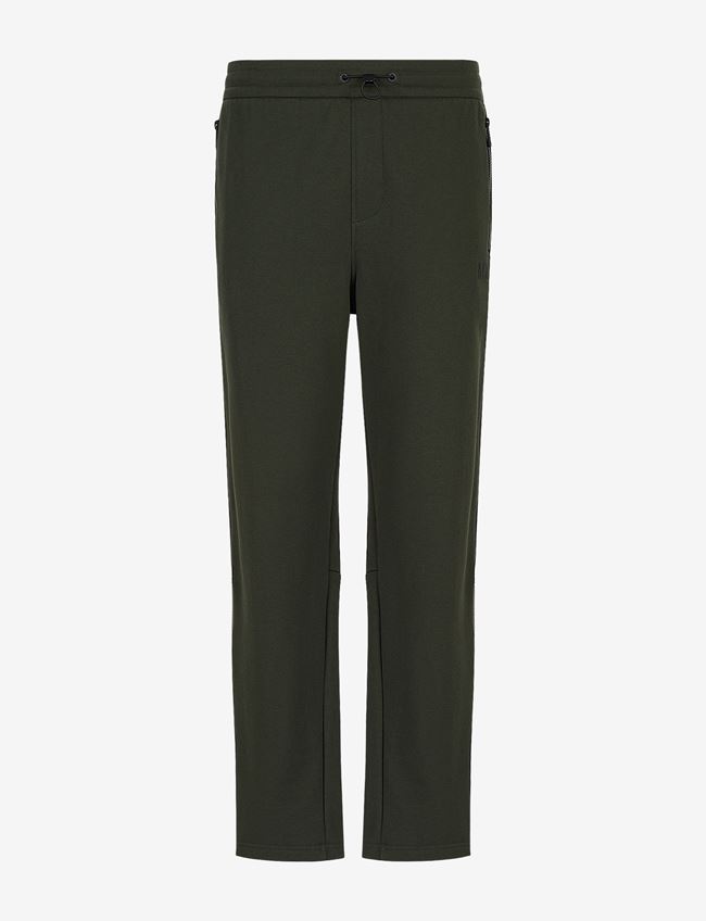 Armani Exchange Pantalone Da Jogging Verde Scuro Cotone, Poliestere