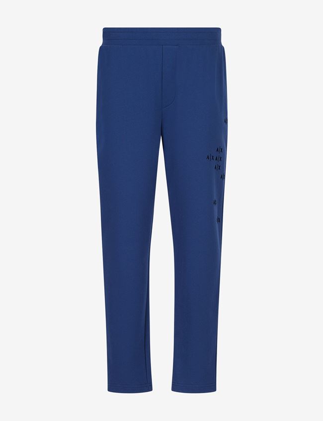 Armani Exchange Pantalone Da Jogging Blu Cotone