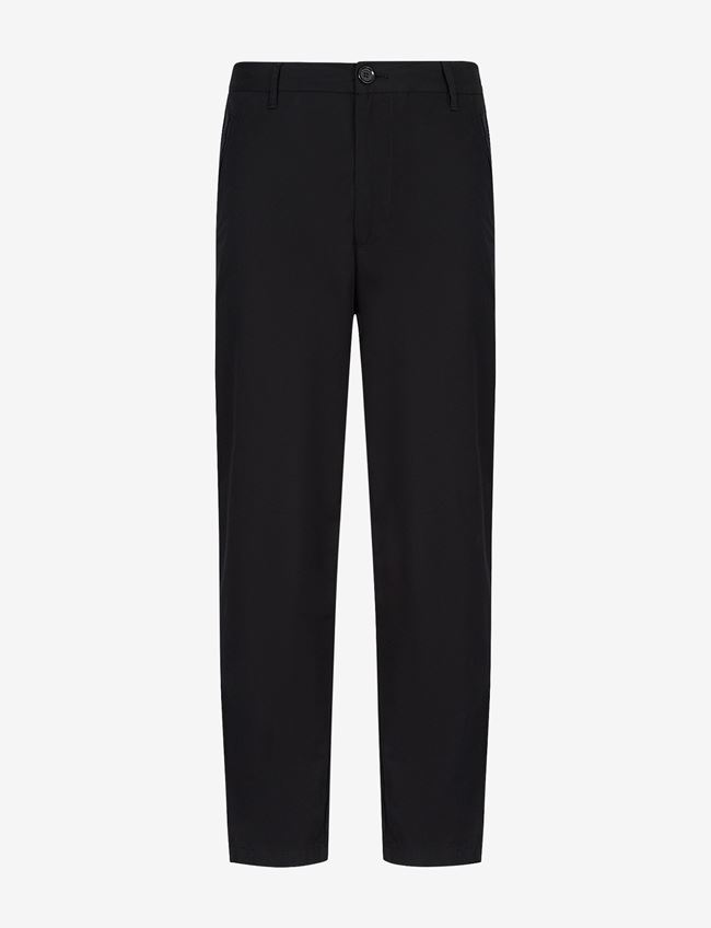 Armani Exchange Pantaloni Casual Nero Cotone, Elastan