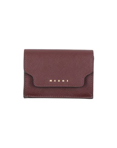 Marni Woman Wallet Burgundy Size - Bovine Leather In Red