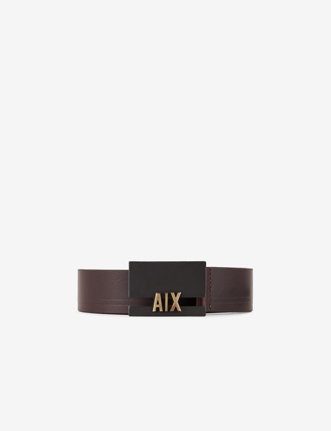 Armani Exchange Gürtel Dunkelbraun Büffel