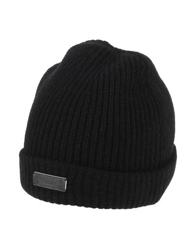 Agnona Woman Hat Black Size Onesize Cashmere, Calfskin In Black