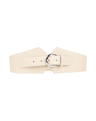 Erika Cavallini Woman Belt Cream Size M Soft Leather In White