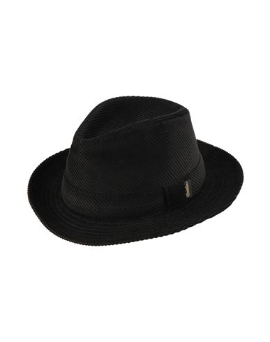 Borsalino Man Hat Black Size 6 ⅞ Cotton, Cashmere