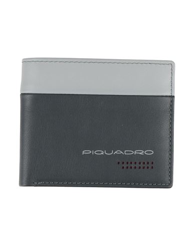 Piquadro Man Wallet Lead Size - Cow Leather In Gray