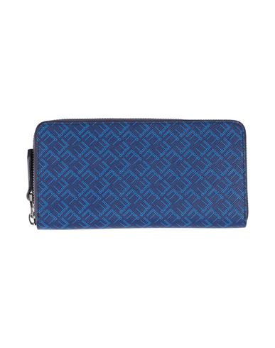 Shop Dunhill Man Wallet Blue Size - Textile Fibers