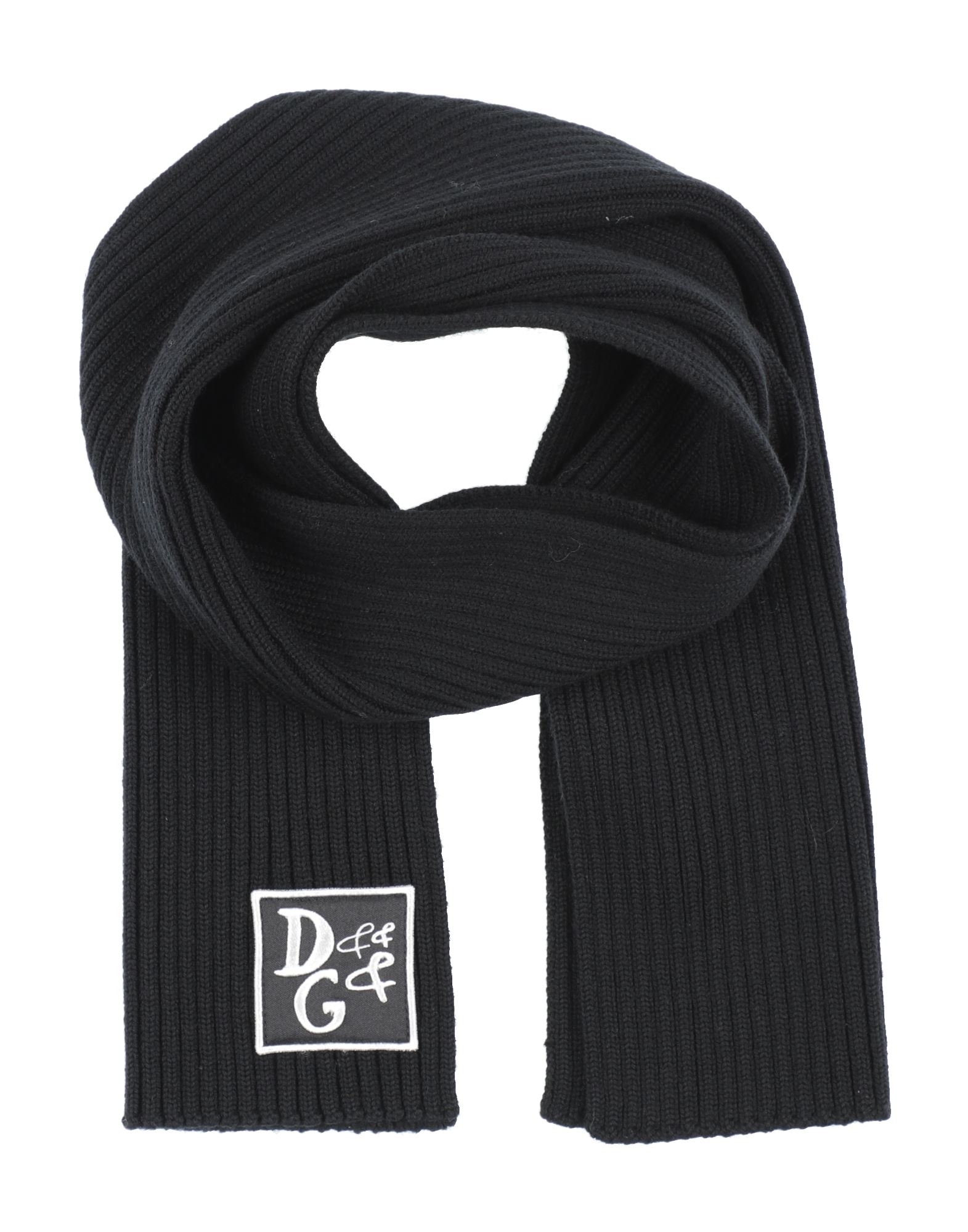 Dolce & Gabbana Kids'  Toddler Boy Scarf Black Size 6 Virgin Wool, Polyester, Viscose