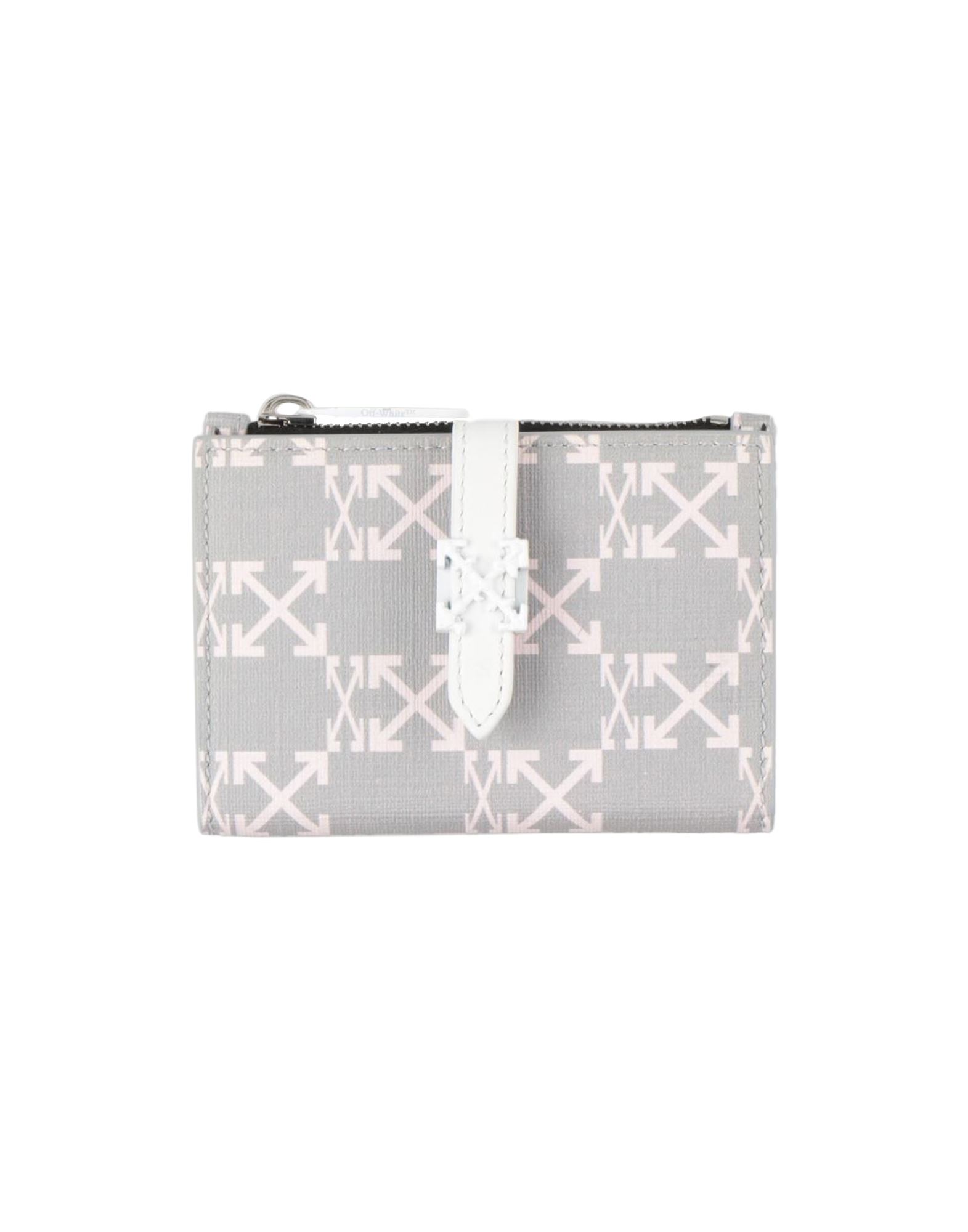 OFF-WHITE OFF-WHITE WOMAN DOCUMENT HOLDER LIGHT GREY SIZE - SOFT LEATHER