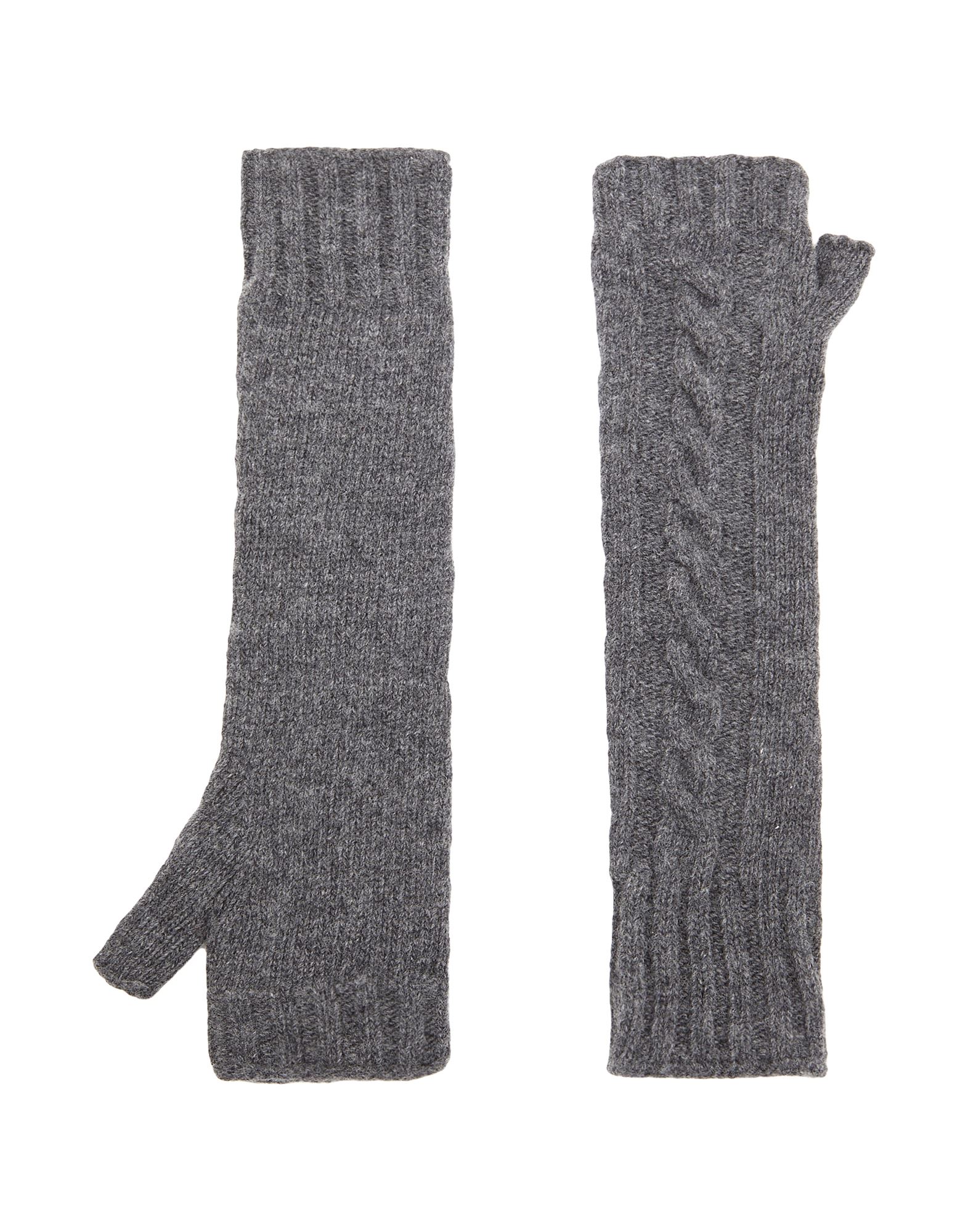 ԥ볫8 by YOOX ǥ  졼 one size ꥵ륦 100% RECYCLED EXTRAFINE WOOL FINGERLESS CABLE KNIT GLOVE