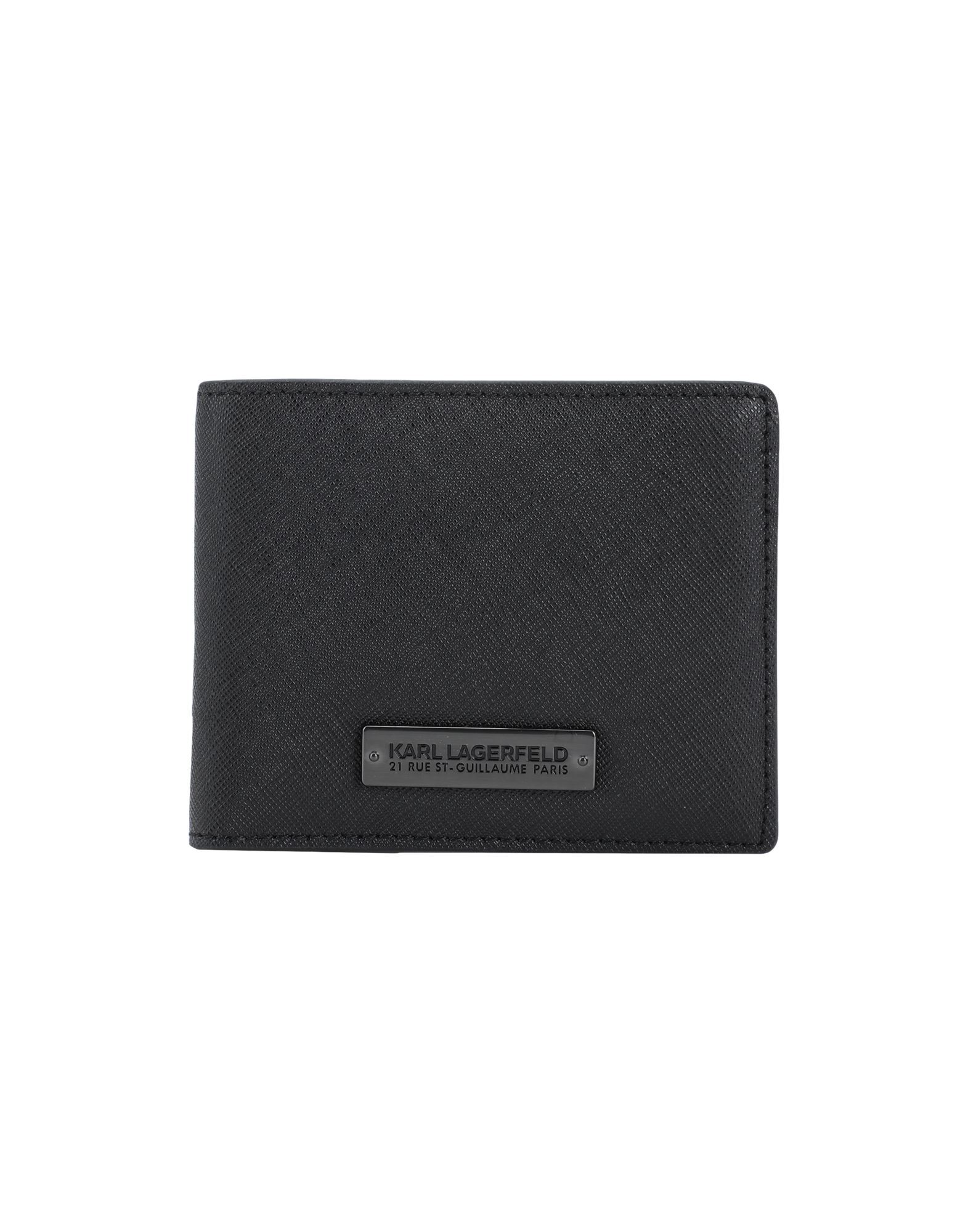 Buy Karl Lagerfeld Men Black KL Monogram Leather Bi-Fold Wallet Online -  910976