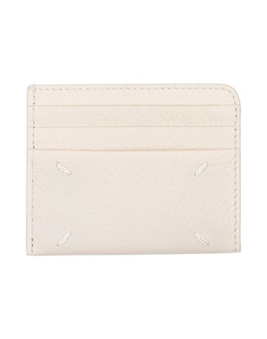 Maison Margiela Woman Cardholder Off White Size - Leather In Neutral