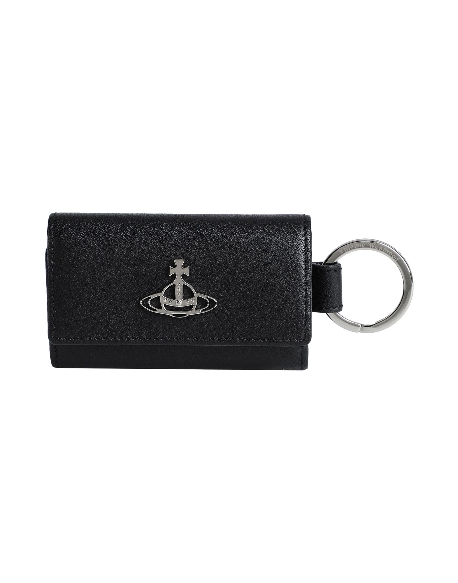 Vivienne Westwood Anglomania Orb Keyring Coin Purse Black Ostrich leather  ref.787864 - Joli Closet
