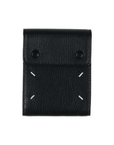 Maison Margiela Man Wallet Black Size - Goat Skin