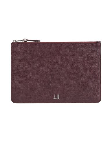 Dunhill Man Pouch Burgundy Size - Soft Leather In Red
