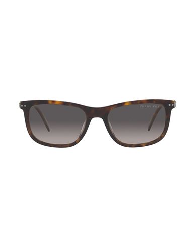 Shop Prada Pr 18ys Man Sunglasses Brown Size 54 Acetate