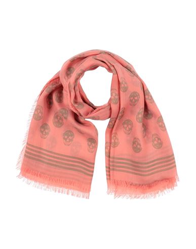 Alexander Mcqueen Man Scarf Coral Size - Modal In Red