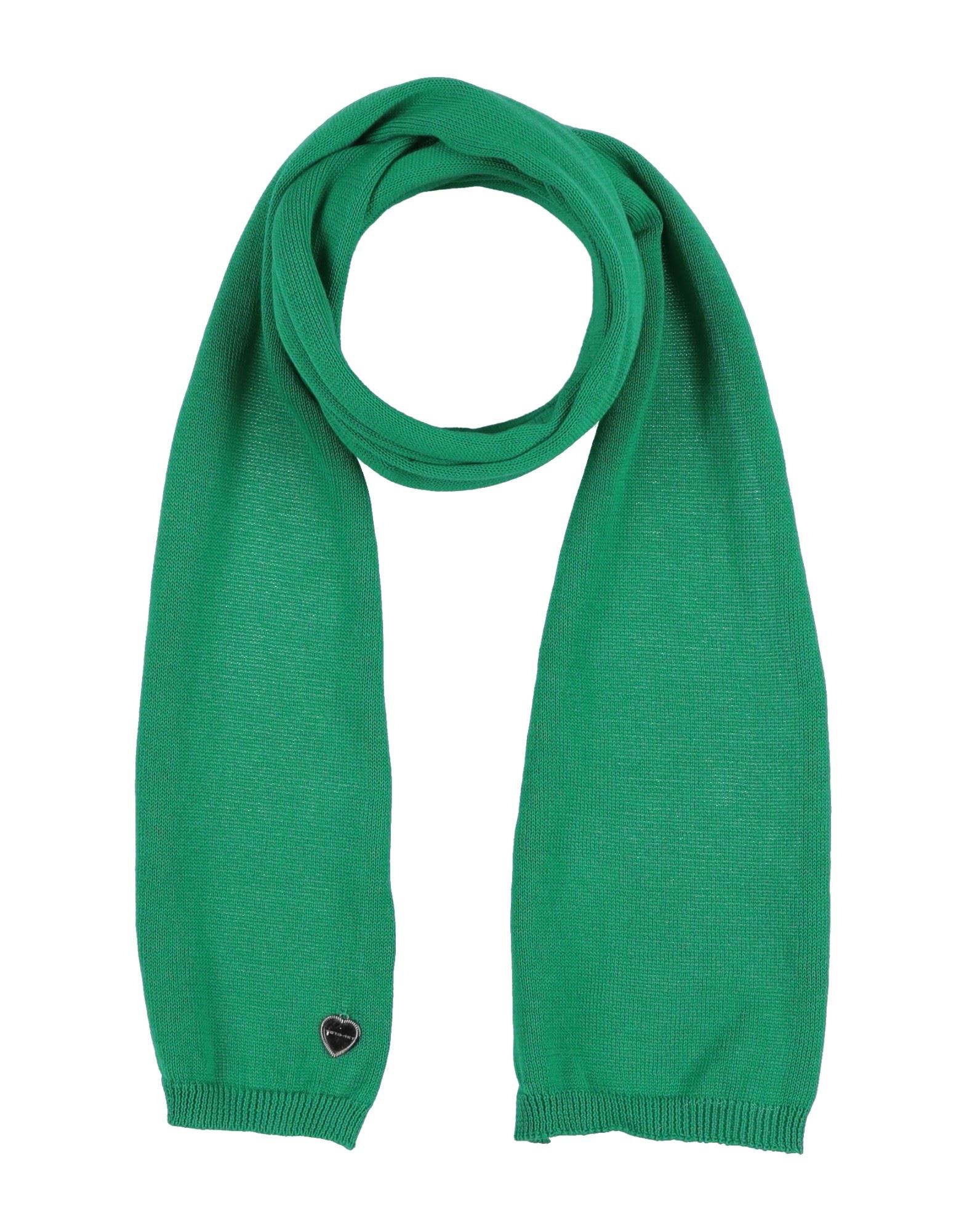 TWINSET TWINSET WOMAN SCARF GREEN SIZE - COTTON