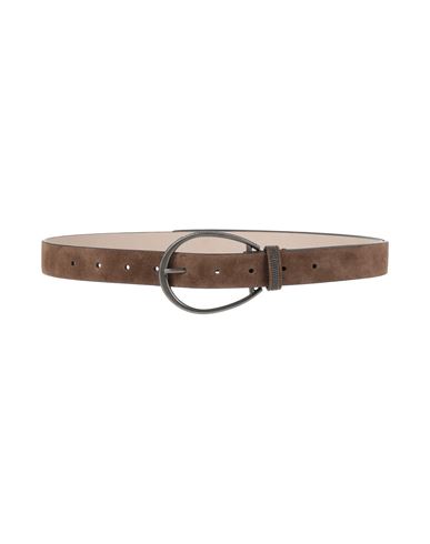 Brunello Cucinelli Woman Belt Chocolate Brown Size Xl Soft Leather In Brown