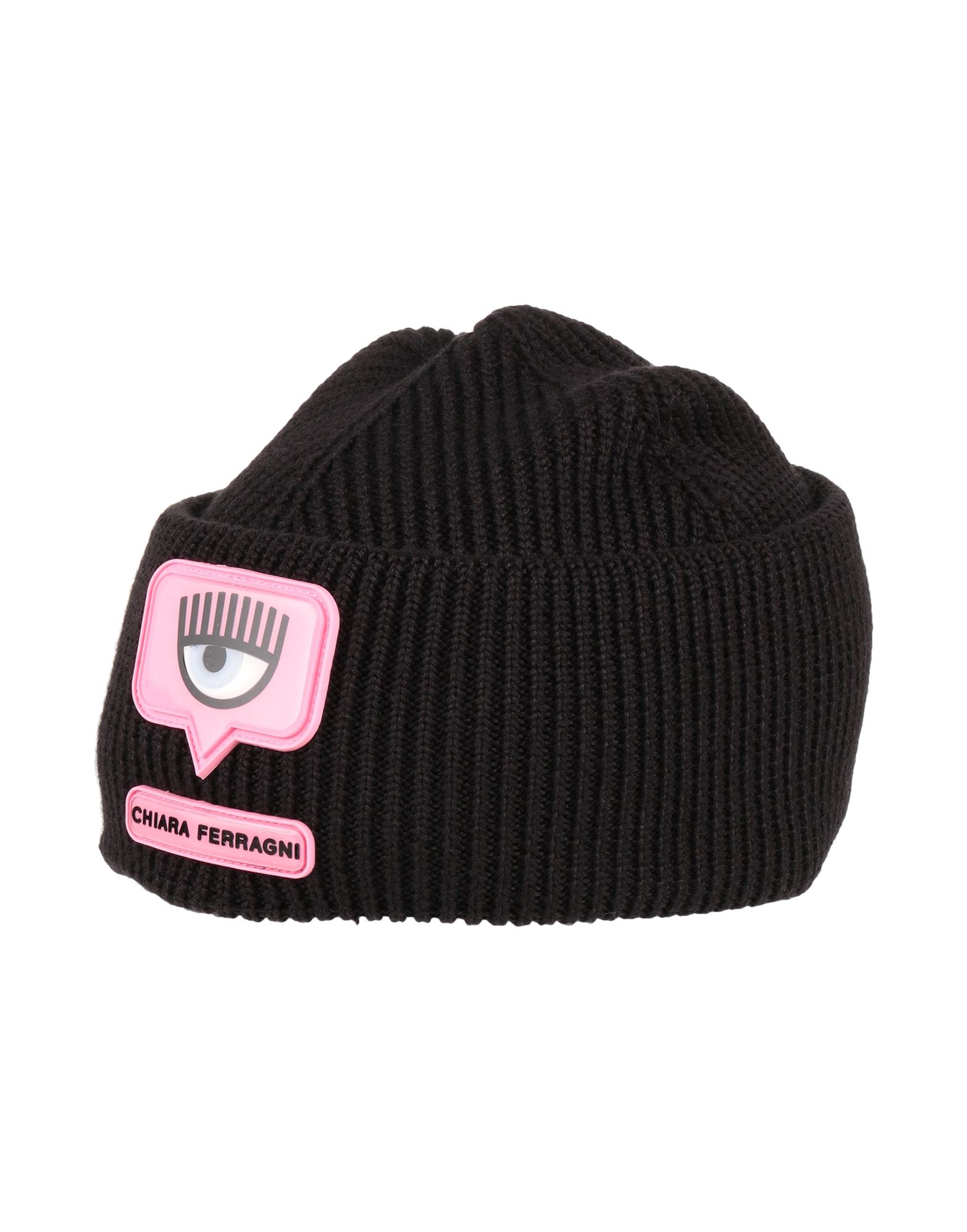 Chiara Ferragni Woman Hat Black Size Onesize Wool, Acrylic In Black