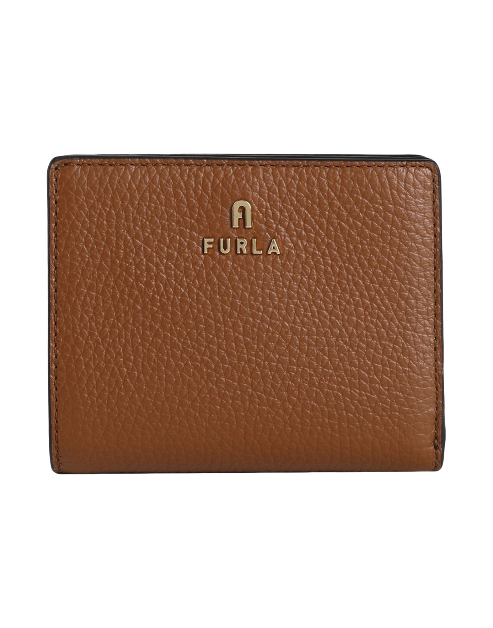 Shop Furla Camelia S Compact Wallet Woman Wallet Brown Size - Leather