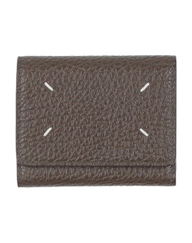 Maison Margiela Woman Wallet Dark Brown Size - Bovine Leather