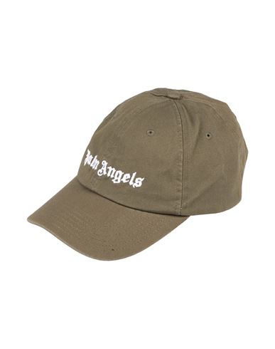 PALM ANGELS PALM ANGELS MAN HAT MILITARY GREEN SIZE ONESIZE COTTON, POLYESTER