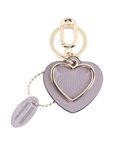Furla Venus Keyring Heart Woman Key Ring Mauve Size - Soft Leather, Metal In Purple