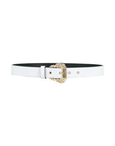 Versace Jeans Couture Woman Belt White Size 30 Calfskin