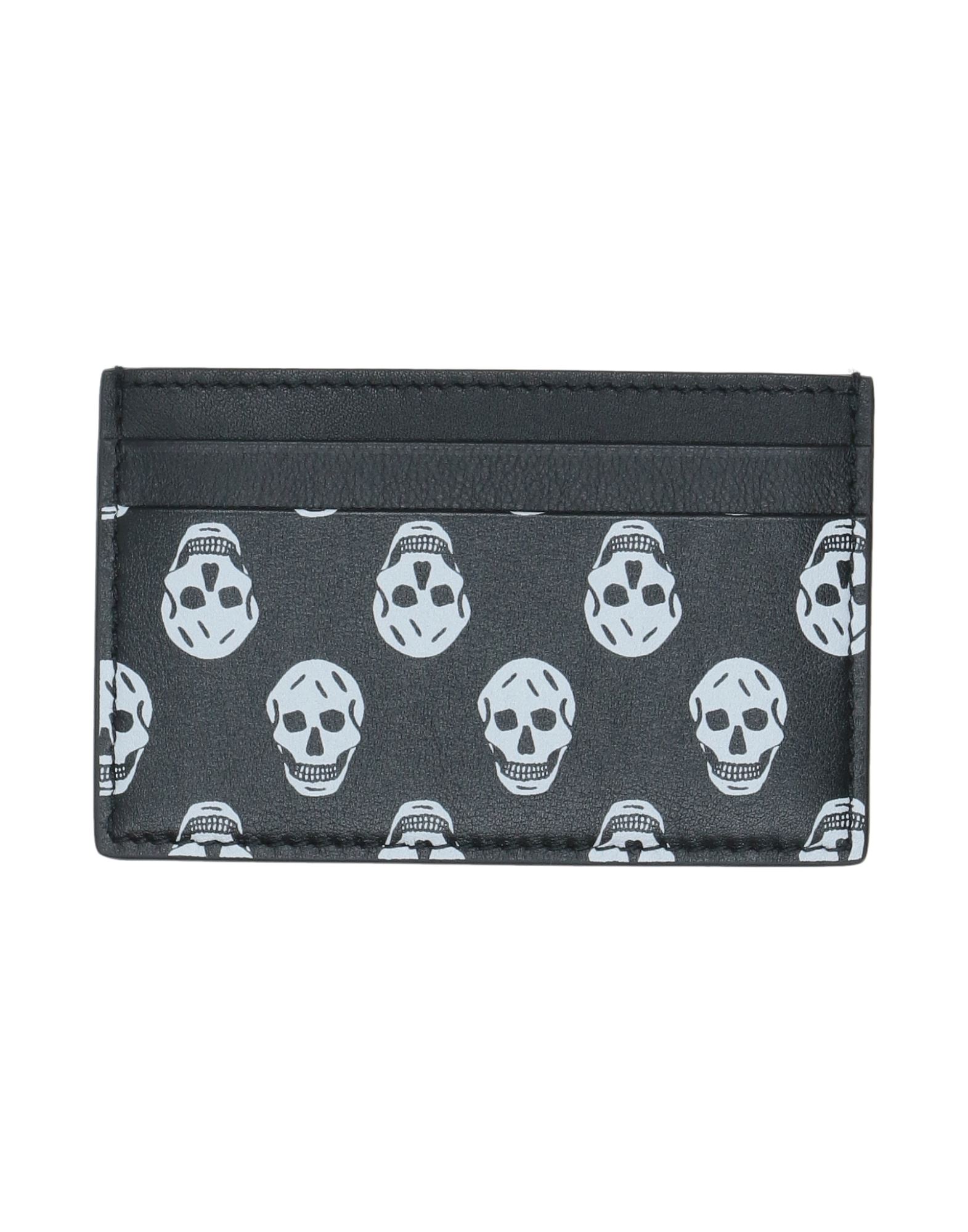 Alexander Mcqueen Skull-print Zipped Wallet In Black