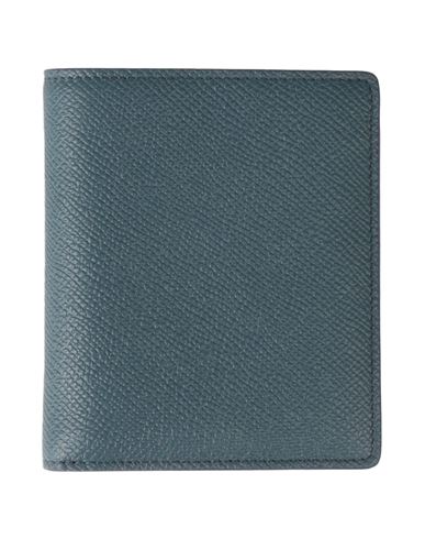 Maison Margiela Woman Wallet Slate Blue Size - Soft Leather