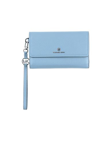 Michael Michael Kors Woman Wallet Sky Blue Size - Soft Leather
