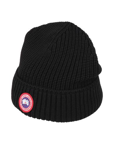 Canada Goose Arctic Disc Ribbed-knit Beanie In Black
