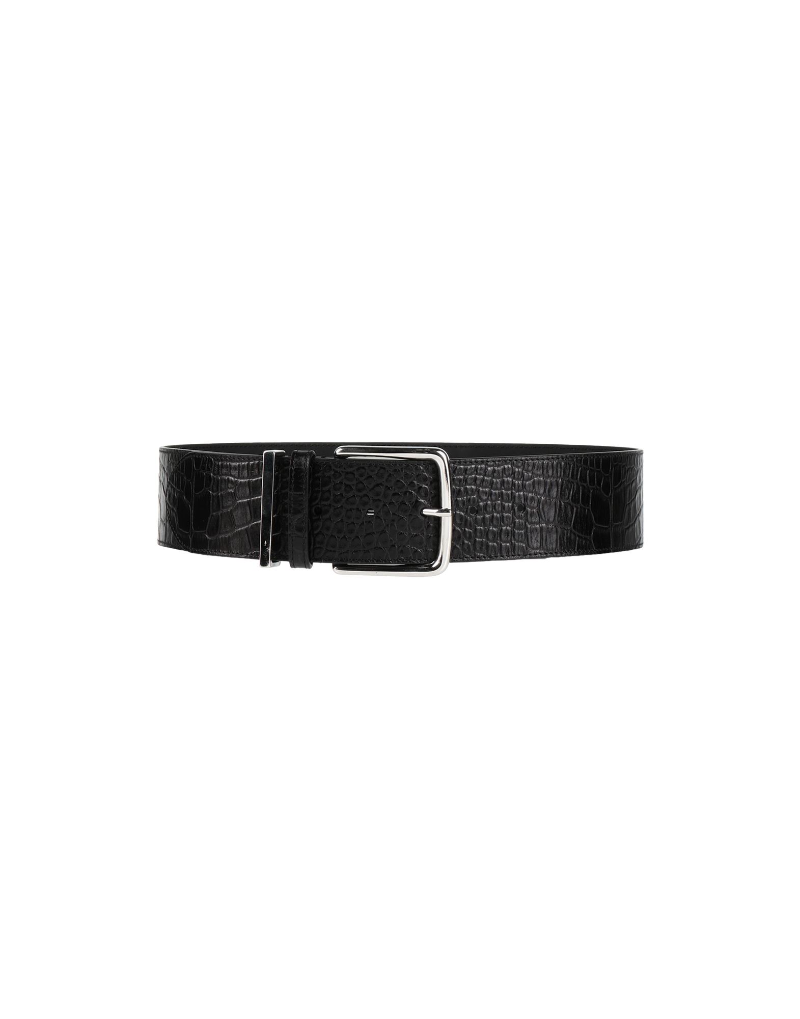 Be Blumarine Woman Belt Black Size 0 Bovine Leather, Zamak